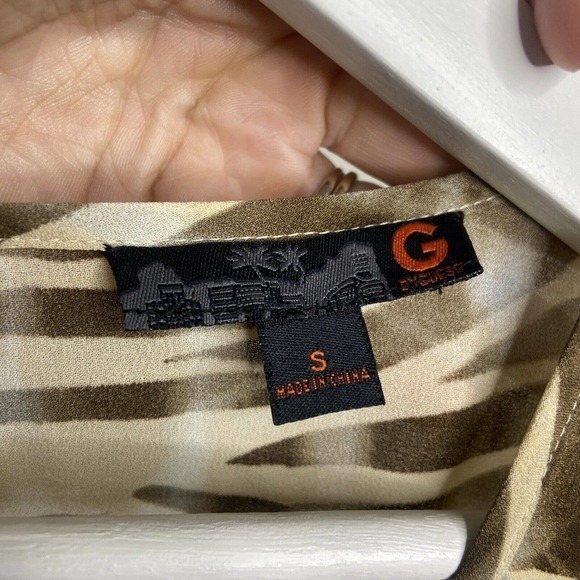 G BY GUESS Animal Print Tiger Striped Long Sleeved Romper S - Picture 15 of 15